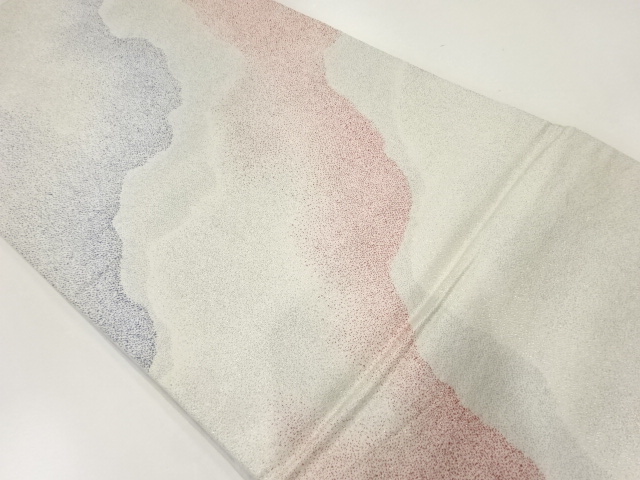 JAPANESE KIMONO / ANTIQUE FUKURO OBI / SILK / WOVEN MIST